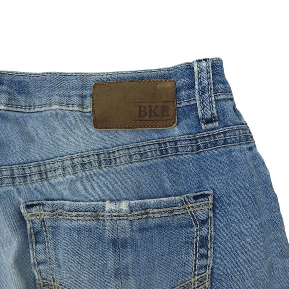 BKE Derek Bootleg Distressed Jeans READ CONDITION Mens Size 32XL Faded Denim - Picture 11 of 16